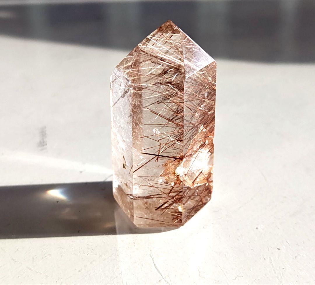 珍品【高品質】ピンクレッド ルチル ポイント