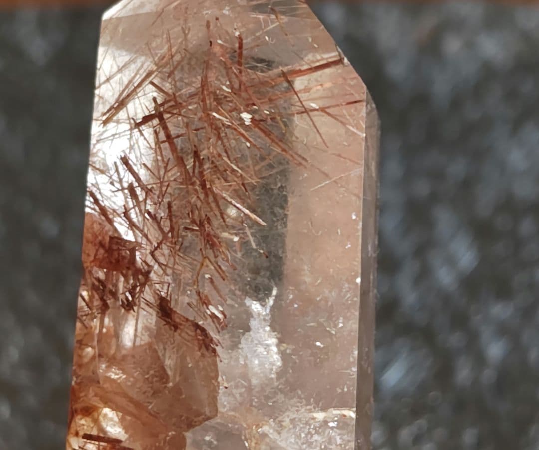 珍品【高品質】ピンクレッド ルチル ポイント