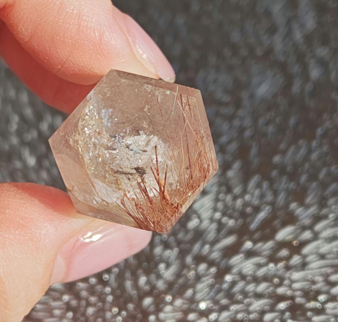 珍品【高品質】ピンクレッド ルチル ポイント