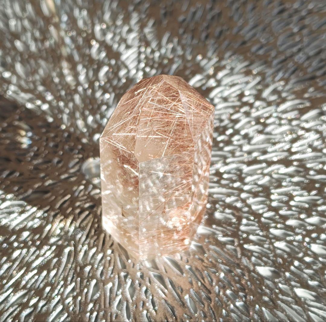 珍品【高品質】ピンクレッド ルチル ポイント