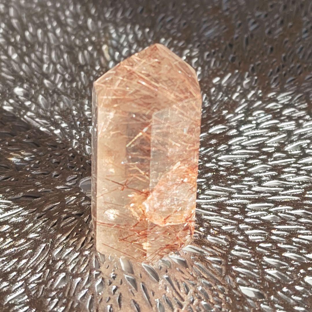 珍品【高品質】ピンクレッド ルチル ポイント