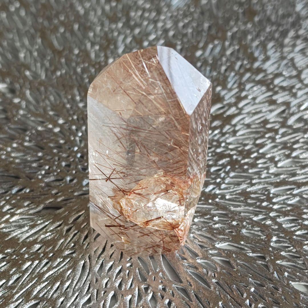 珍品【高品質】ピンクレッド ルチル ポイント