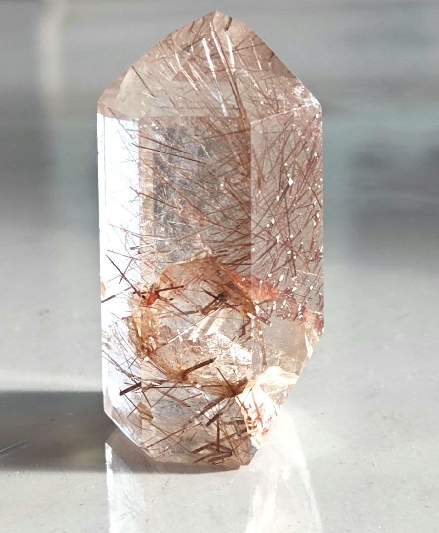 珍品【高品質】ピンクレッド ルチル ポイント