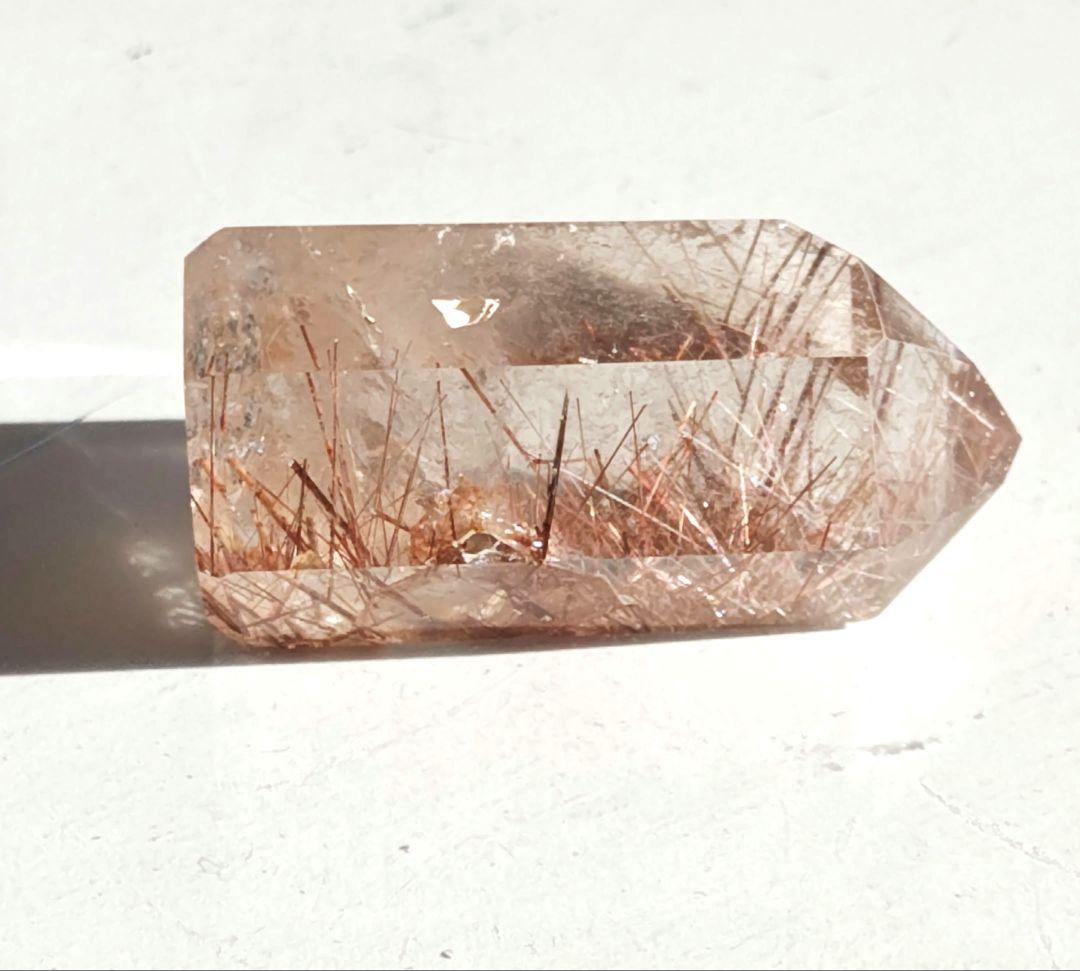 珍品【高品質】ピンクレッド ルチル ポイント