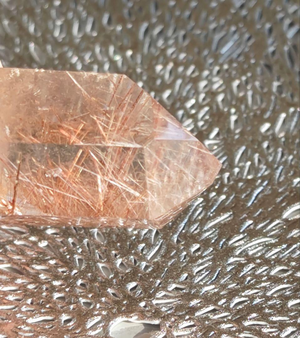 珍品【高品質】ピンクレッド ルチル ポイント