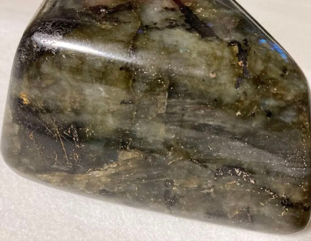 ✨週末限定セール✨ラブラドライト特大924g マダガスカル産 ブルーシラー磨き