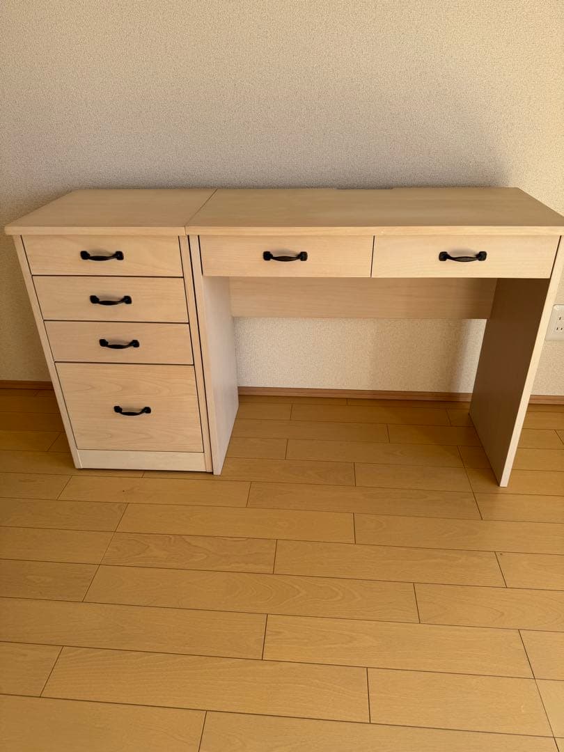 今週値引◾️木製デスクサイド引き出し付き 右側、左側と変えられる。