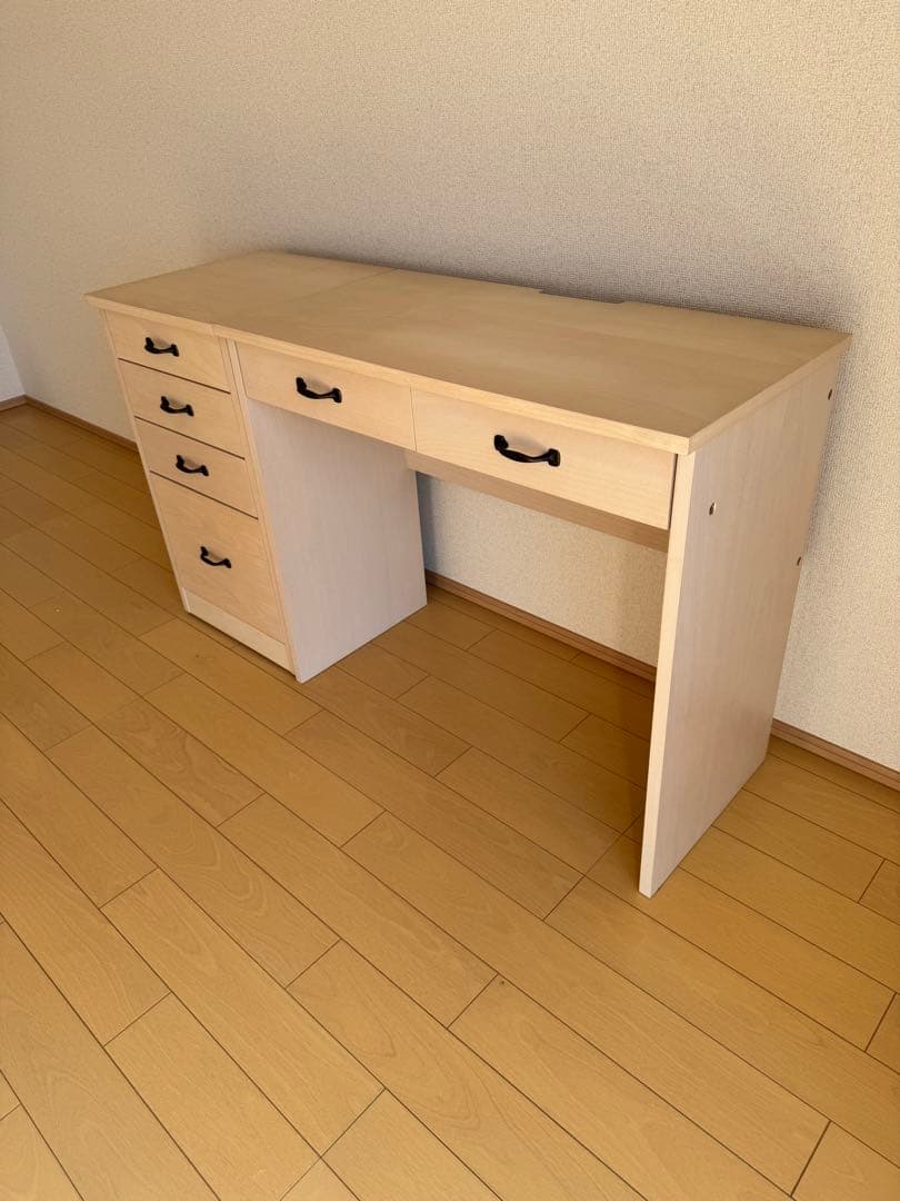 今週値引◾️木製デスクサイド引き出し付き 右側、左側と変えられる。