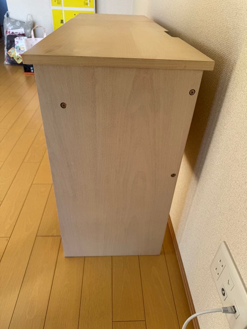 今週値引◾️木製デスクサイド引き出し付き 右側、左側と変えられる。