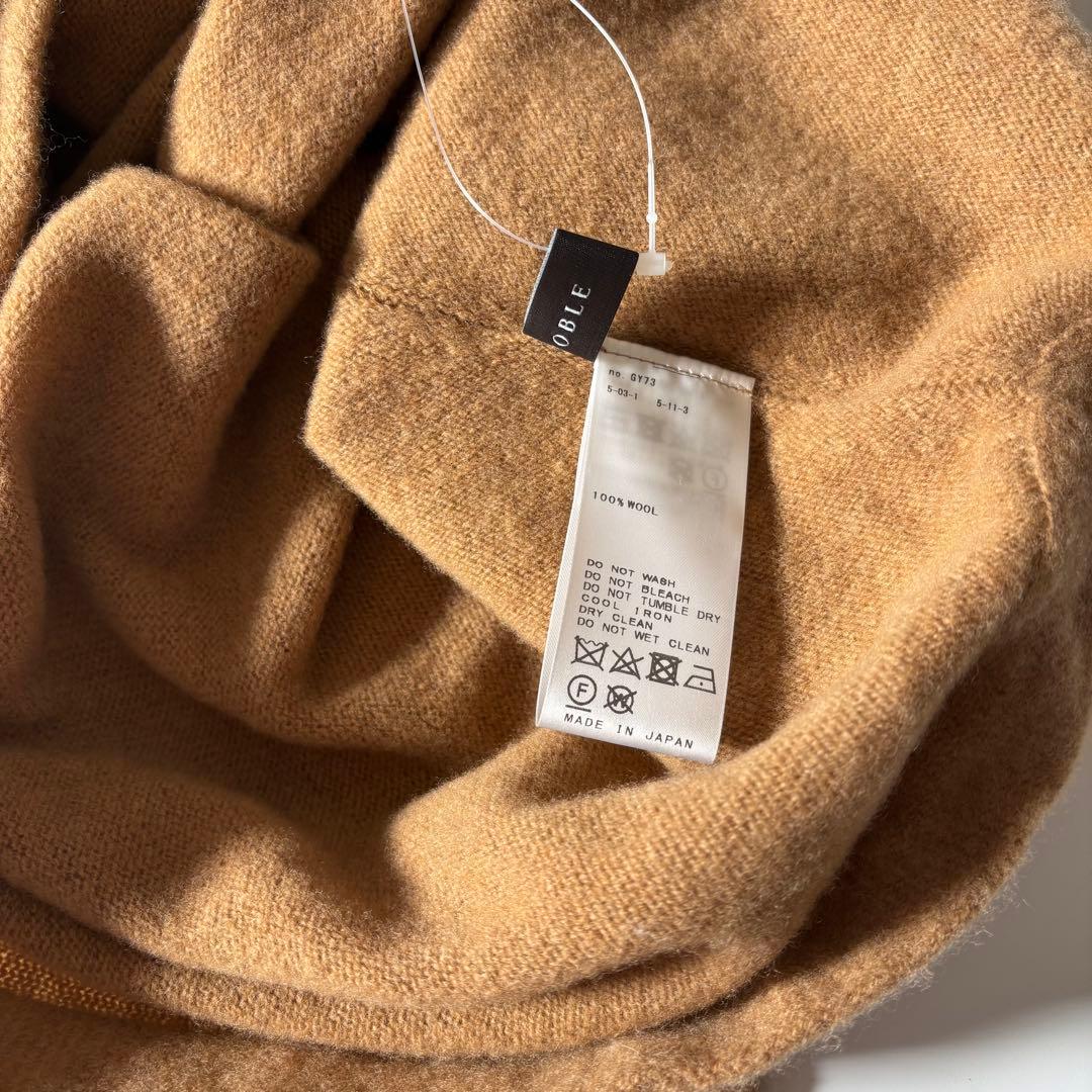 新品【NOBLE】ファインウールドルマンプルオーバー　キャメル