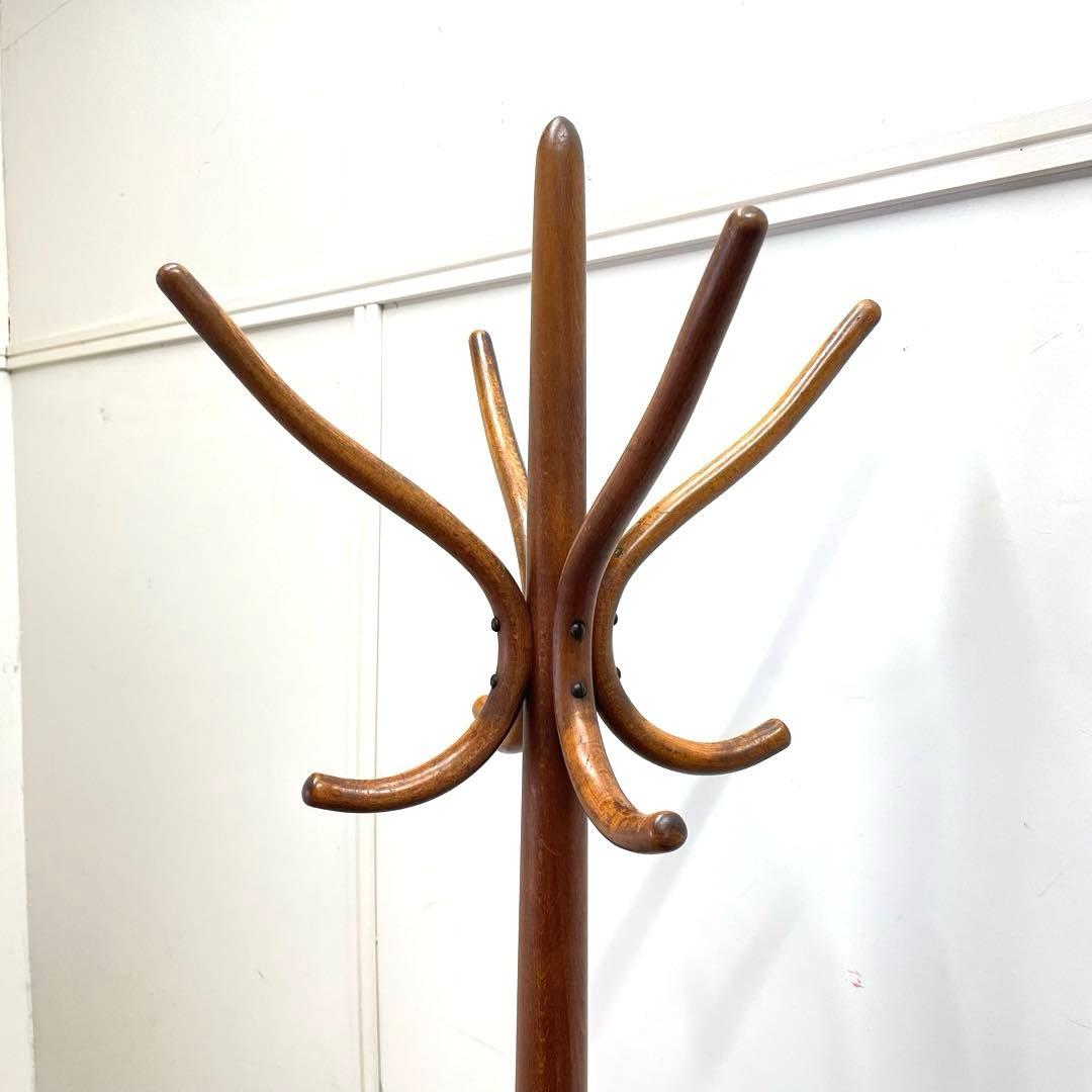 秋田木工 ポールハンガー② 木製コートハンガー 傘立て 洋服掛け ビンテージ