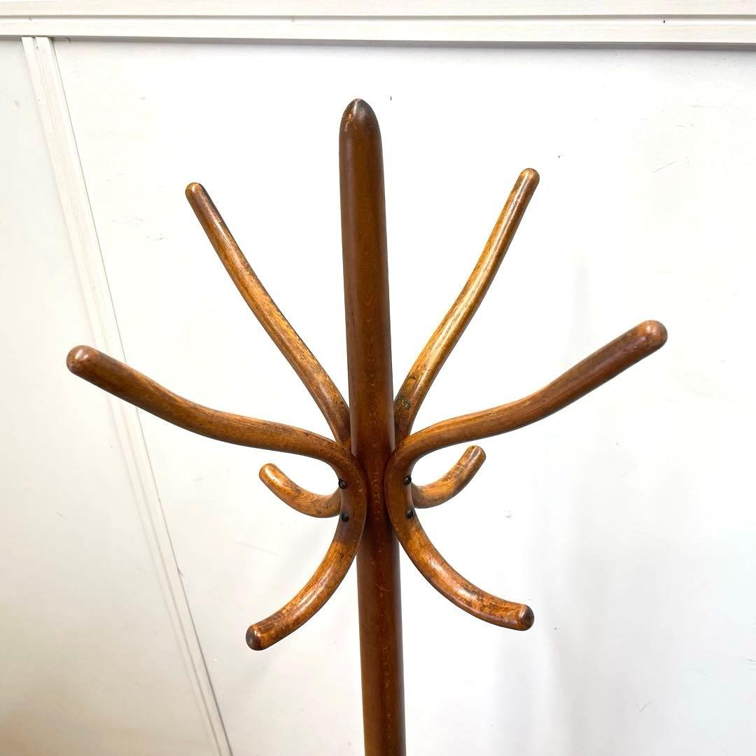 秋田木工 ポールハンガー② 木製コートハンガー 傘立て 洋服掛け ビンテージ