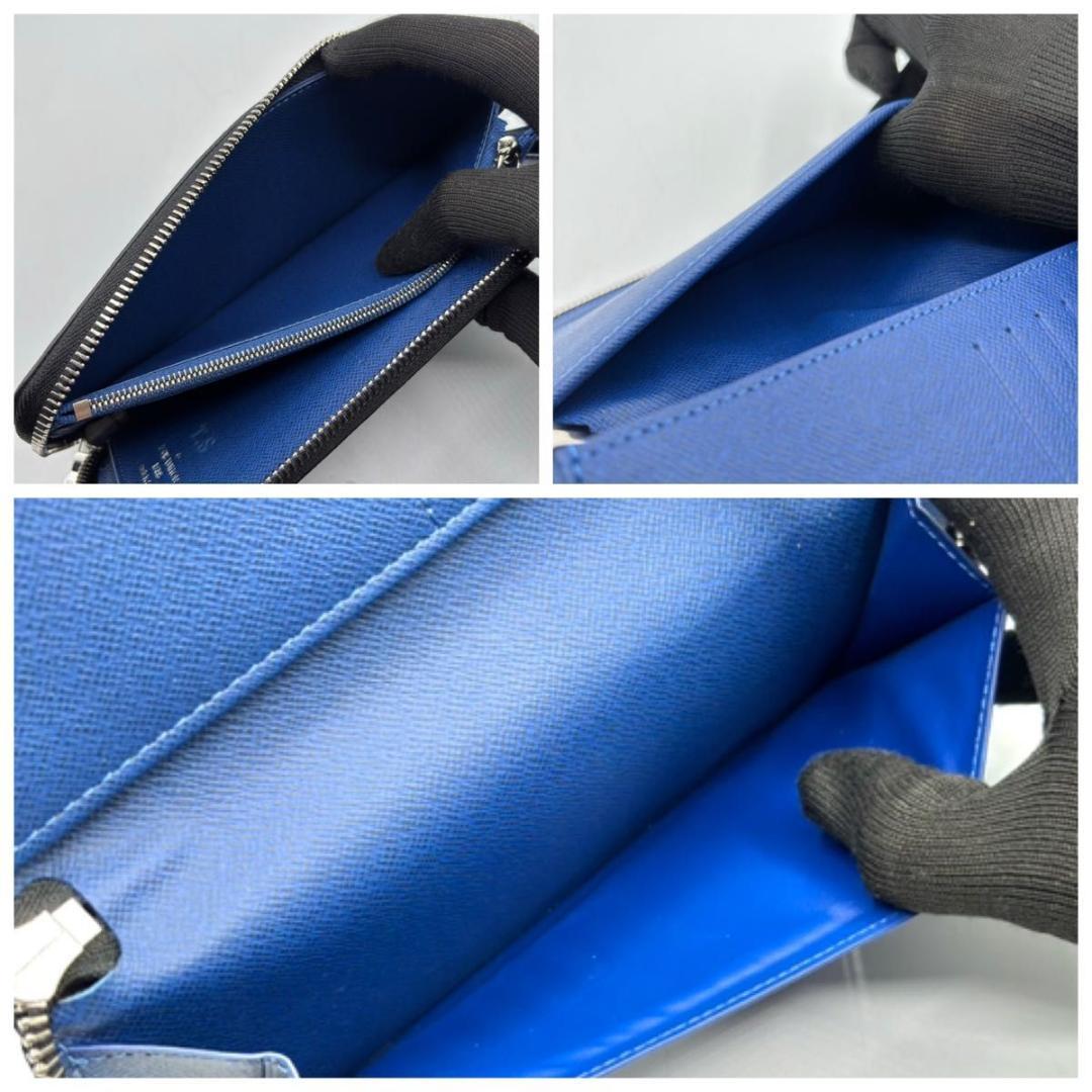 新品に近い ルイヴィトン ジッピーウォレット ヴェルティカル タイガラマ 青