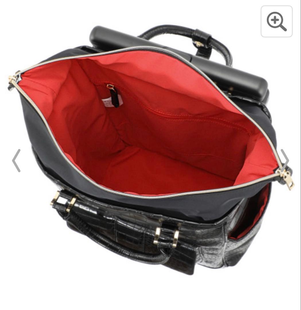 【新品未使用】人気スワニー 黒 Lサイズ トートキャリー クロコ型押し完売