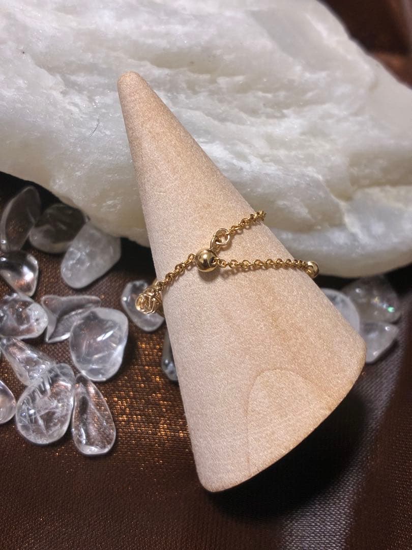 パキスタン産 ペリドット チェーンリング