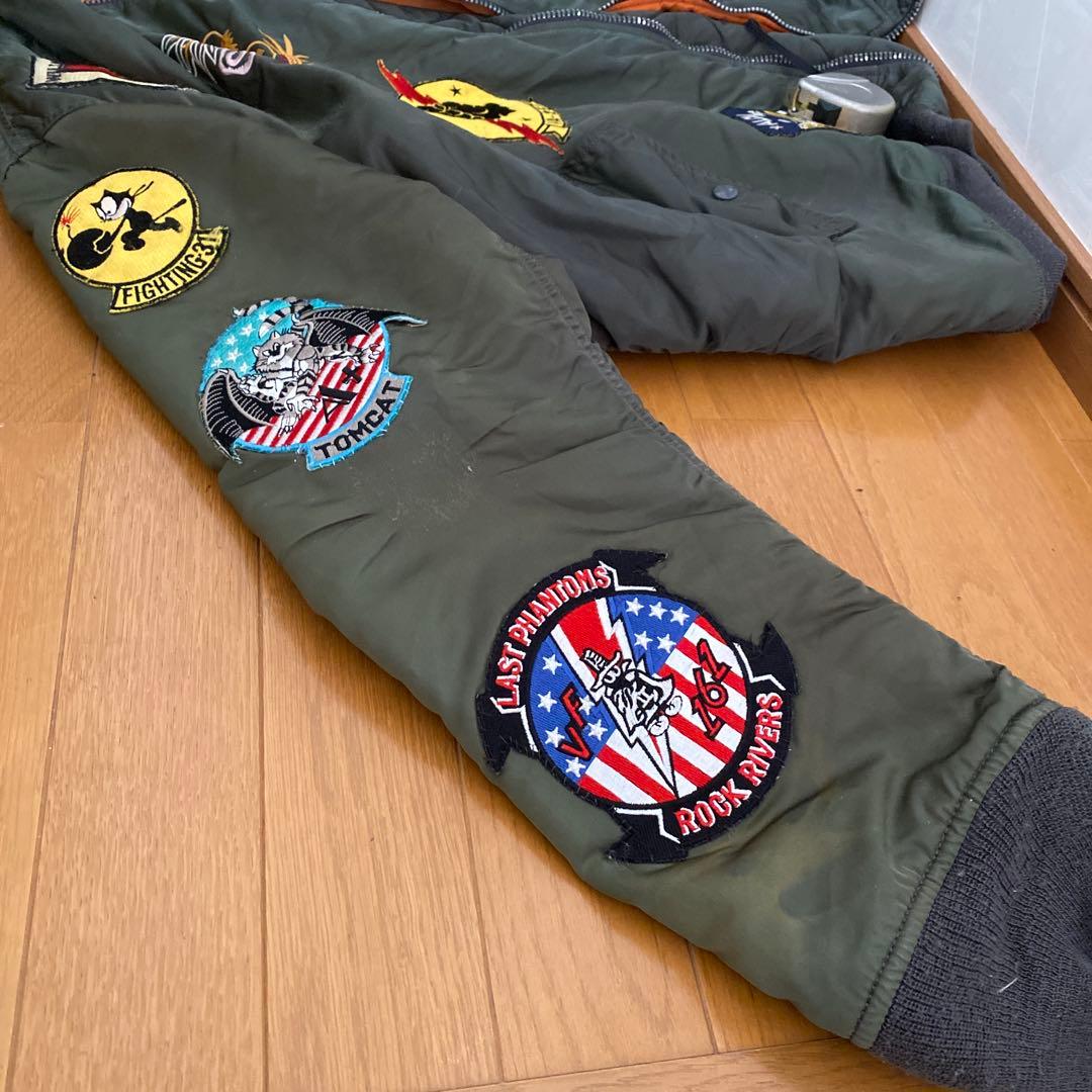 アルファ社　MA-1 スカジャン刺繍+ワッペンワーク　3L