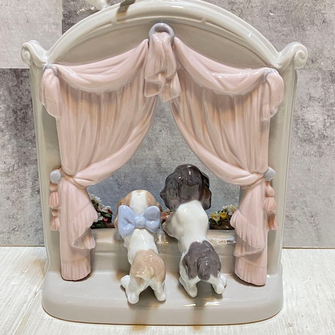 LLADRO リヤドロ⭐️可愛いながめ　置物　陶器　ガラスケース付き