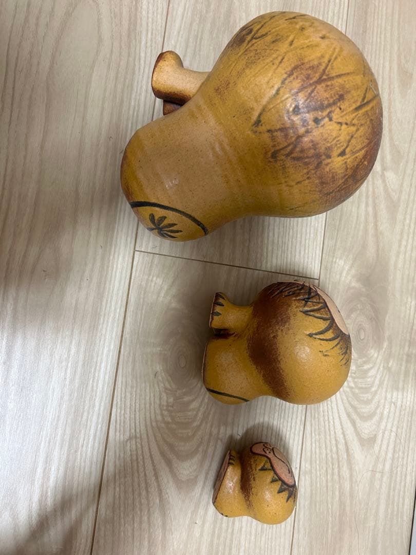 リサラーソン 木製ライオン置物セット（大・中・小）スウェーデン