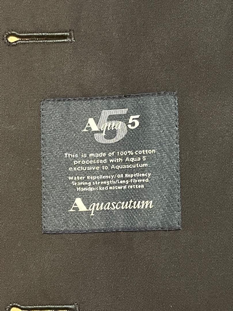 英国製 アクアスキュータム トレンチコート ブラック