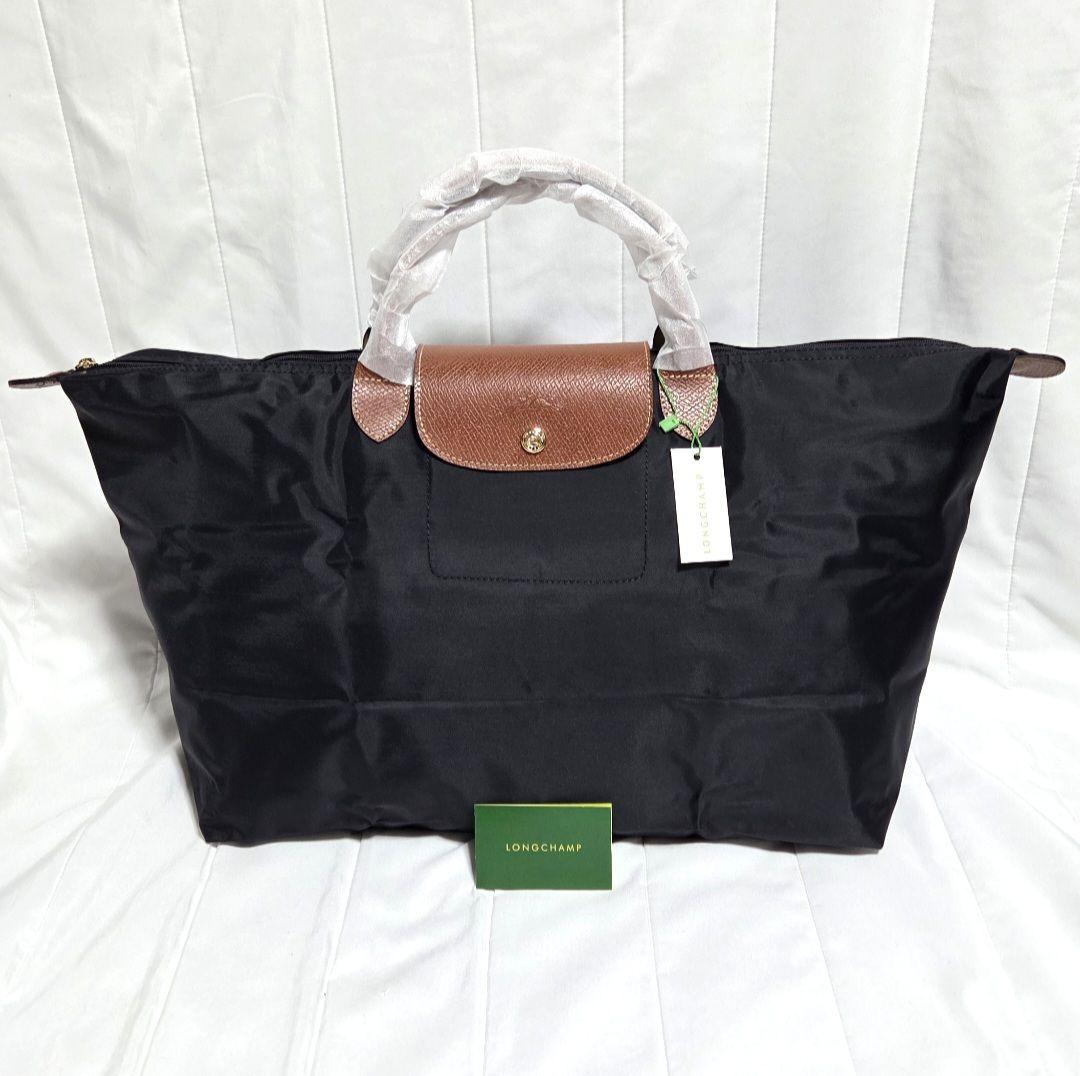 【新品】LONGCHAMP ル プリアージュ トラベルバッグ L 黒×茶