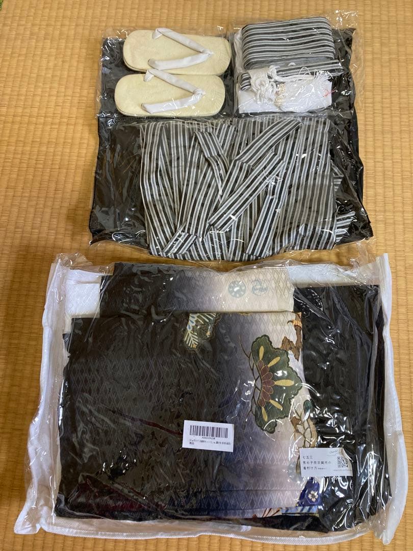 男の子用着物セット 黒とグレー