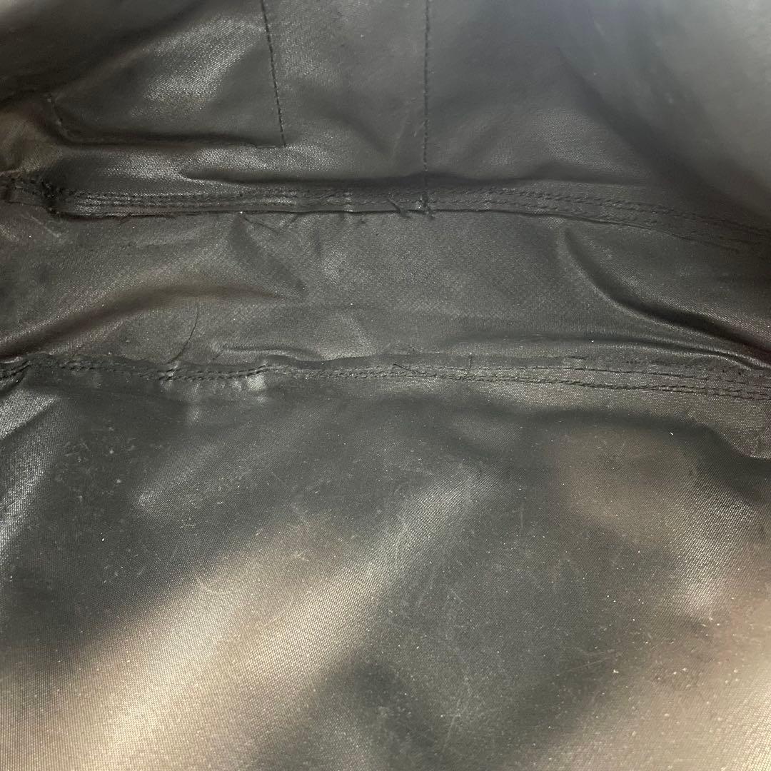 クオリティガンスリップス レザー PVC キャンバス ショルダーバッグ ブラック