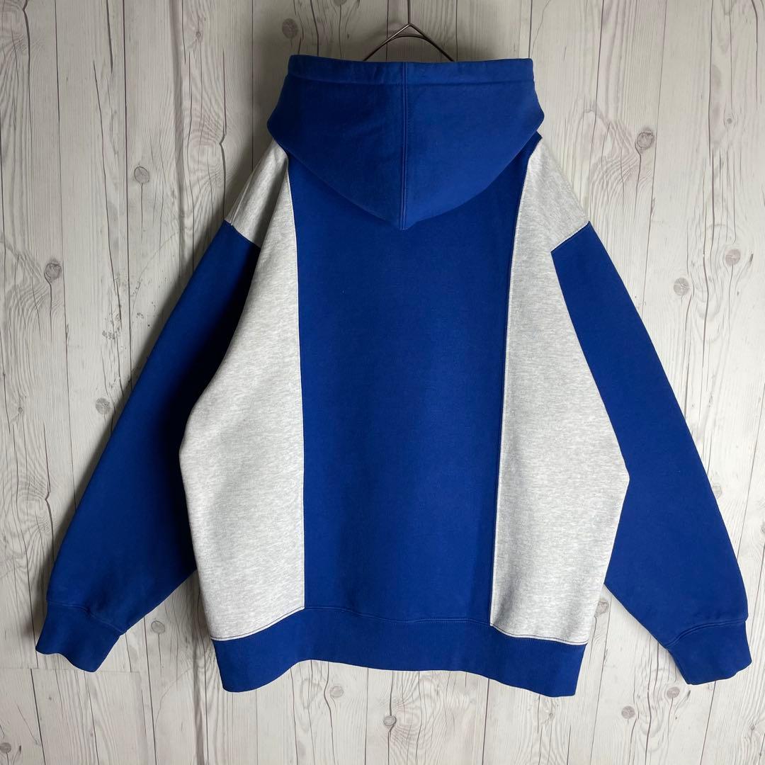 Supreme アーチロゴ パーカー コムドットゆうた着用 青 グレー