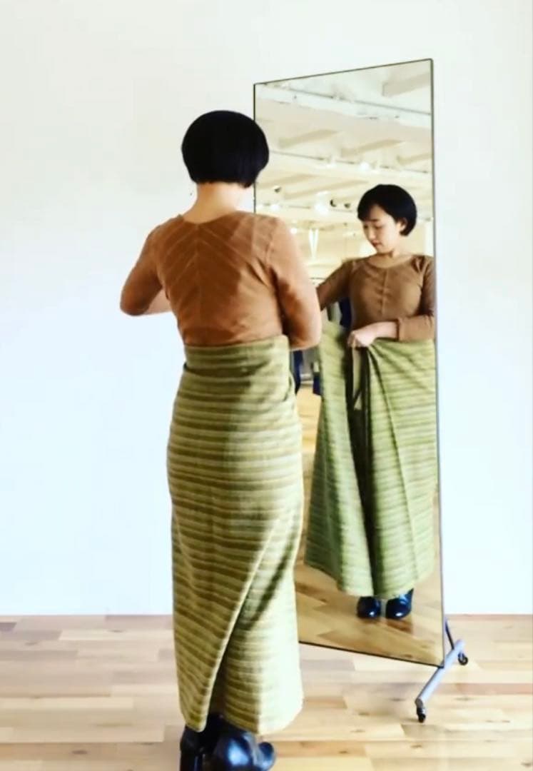 うさとの服  usaato ヘンプ100 輪っかストール 巻きスカート新品同様