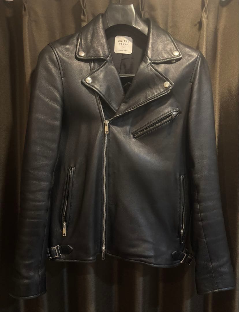 UNITED TOKYO ダブルライダース レザージャケット ブラック 日本製