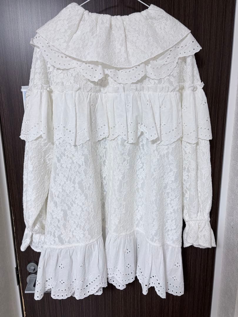 merry jennyメリージェニーフリルフリルレースジャケット オフホワイト