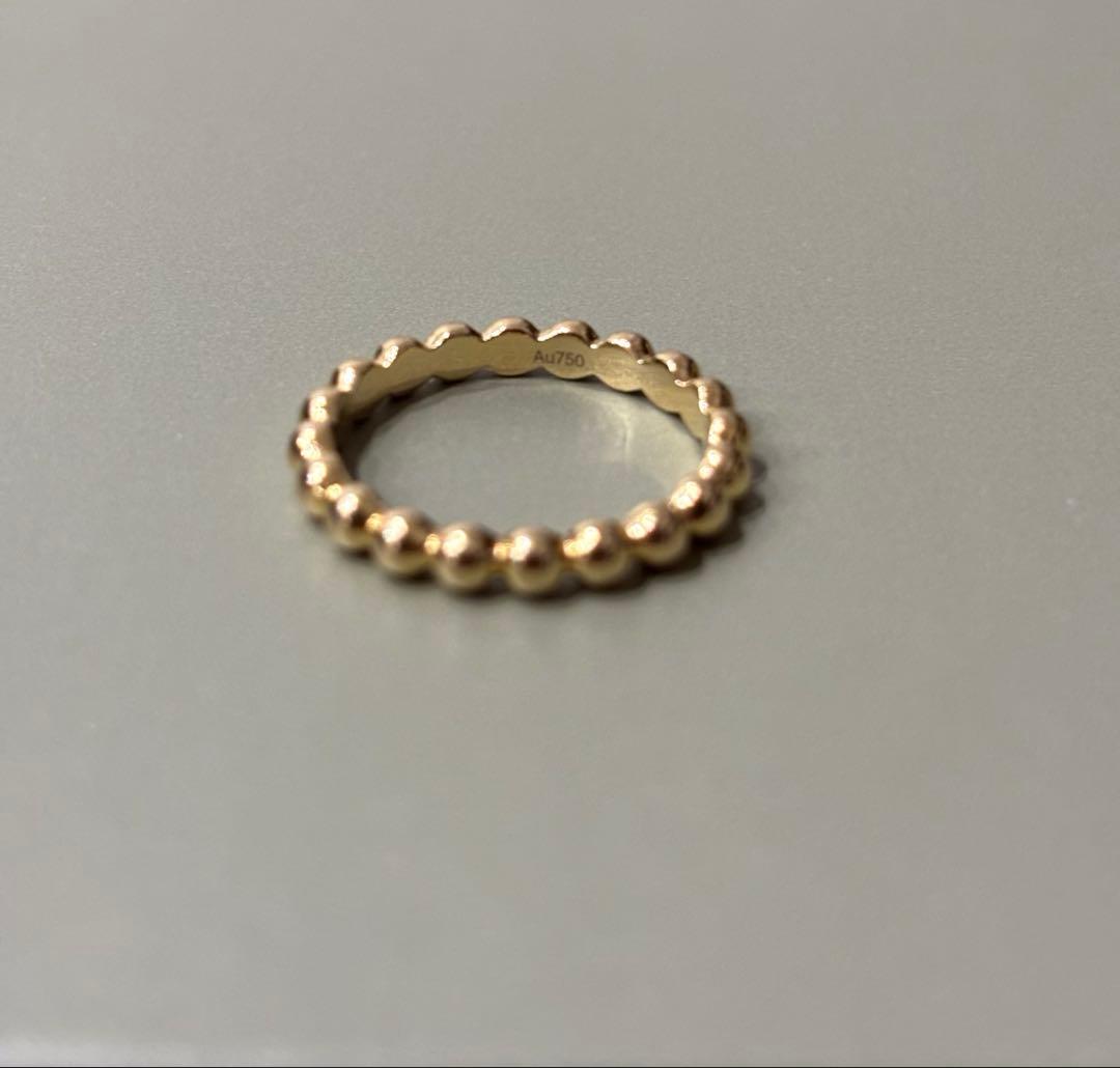 ペルレ風　K18 ボールリング　11号