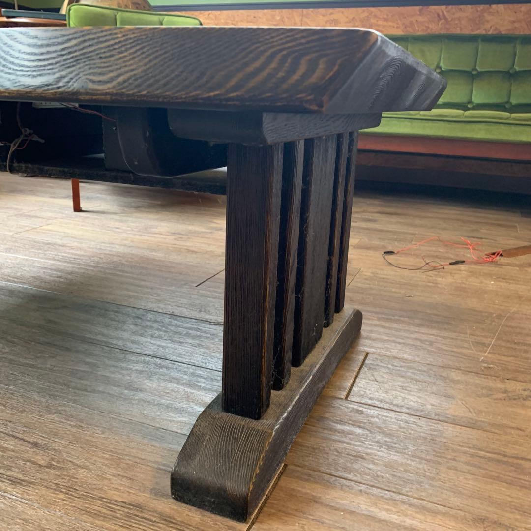 木製モダンセンターテーブル ダークブラウン　レトロ　アンティーク　ビンテージ