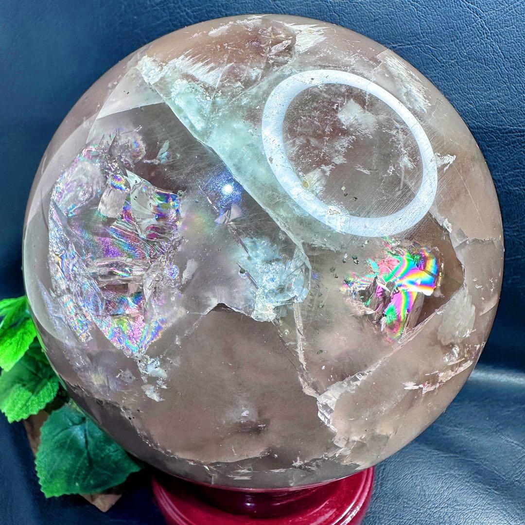 別格高級品 ❗️巨大❗️虹☆パイライト イン·フローライト❤︎スフィア 丸玉A1284