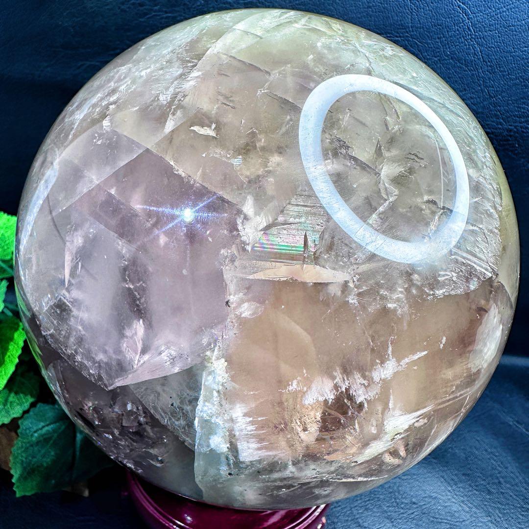 別格高級品 ❗️巨大❗️虹☆パイライト イン·フローライト❤︎スフィア 丸玉A1284
