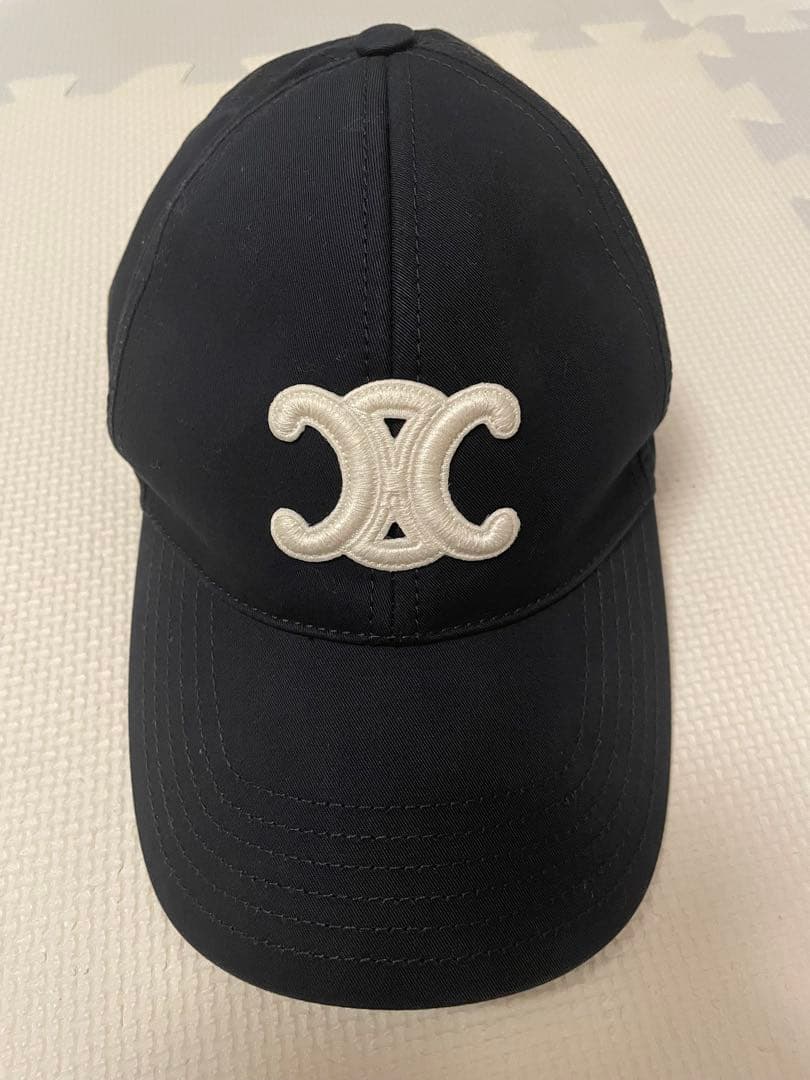 CELINE キャップ　ブラック　S