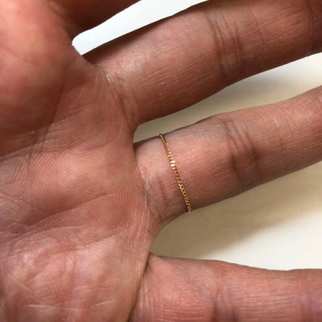 専用ページ29号　カットアズキも29号K18 0.9mm幅ピンクゴールド 喜平