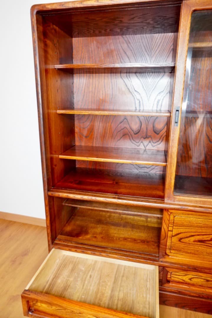 茶箪笥 ケヤキ 木製 茶棚②