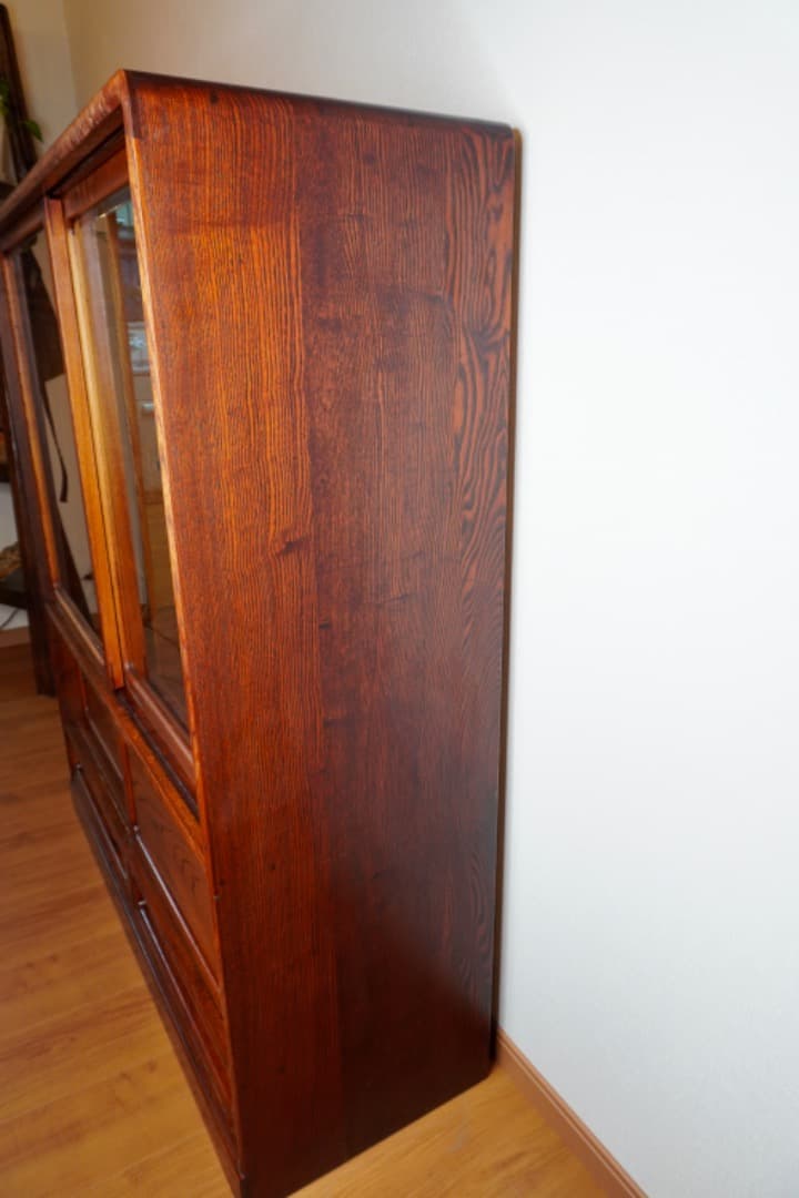 茶箪笥 ケヤキ 木製 茶棚②