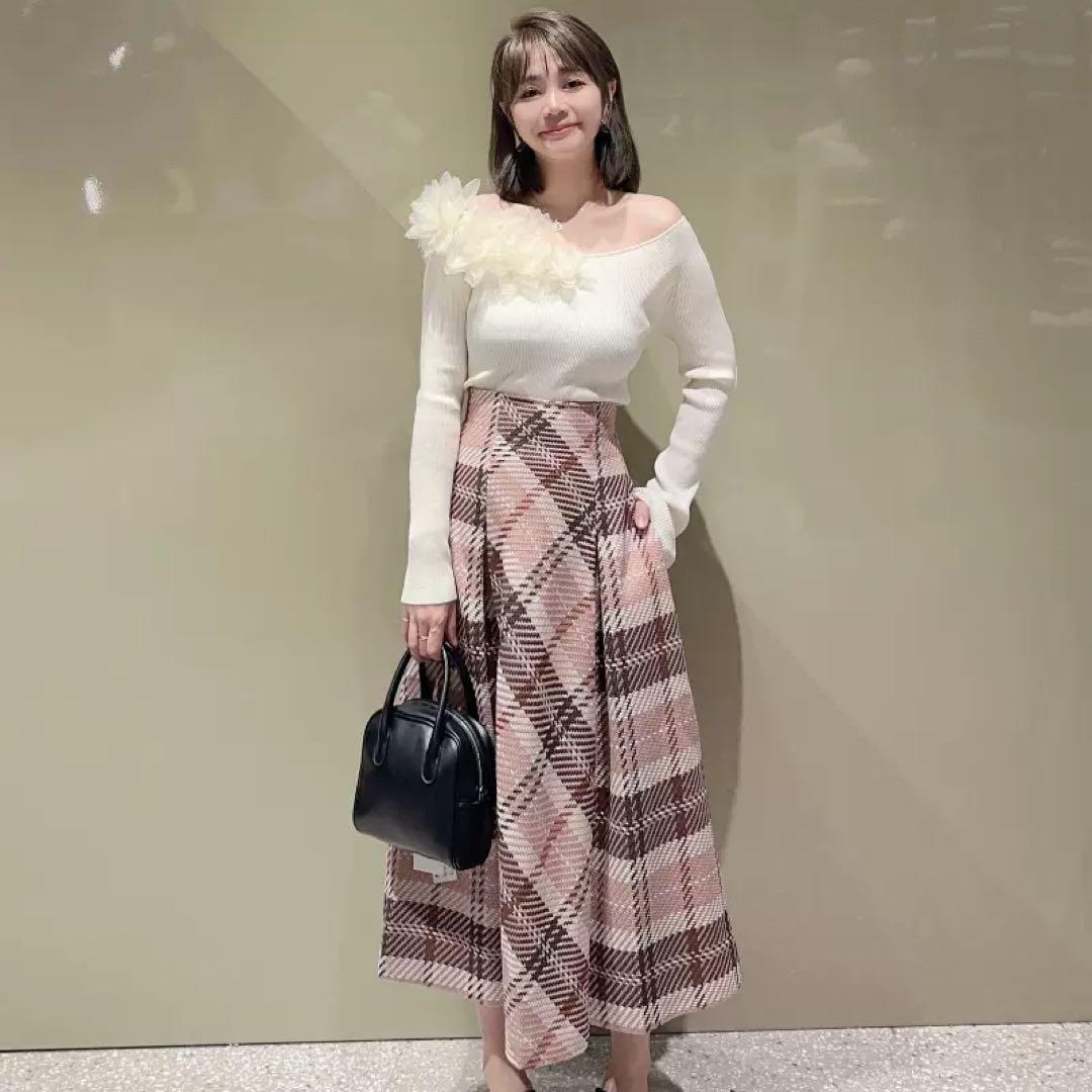 ま*く様 snidel スナイデル ロービングチェックロングスカート