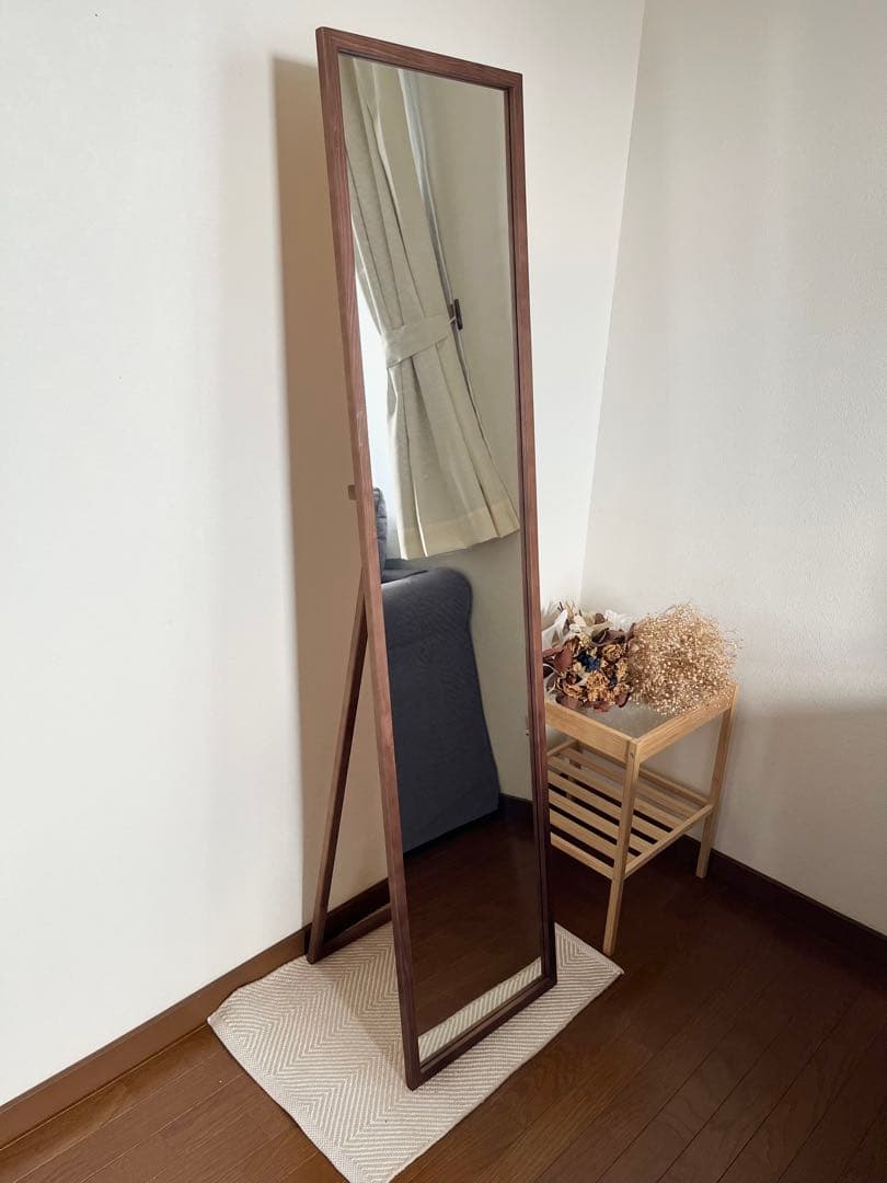 【日本製】全身鏡　アンティーク調　スタンドミラー