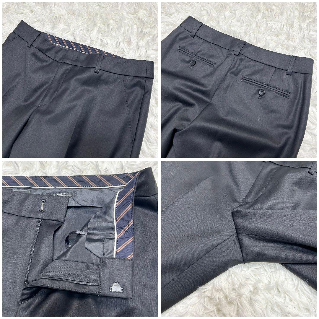 【美品】23区 パンツスーツ セットアップ ブラック ウール生地 M/Lサイズ