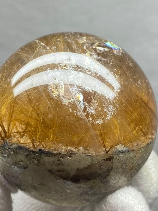 50.6㍉水晶鉱豊富& 太陽発射ルチルクォーツ　タイチンルチルクォーツ共生　開運