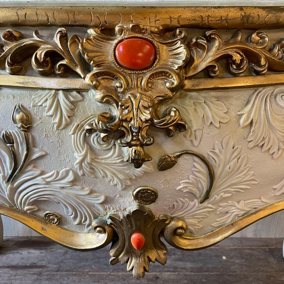 ロココ調 猫脚 アンティーク コンソールテーブル フランス家具 センターテーブル