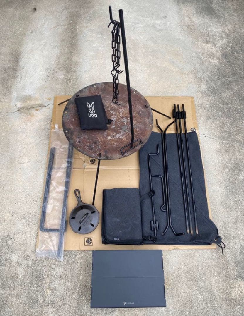 ［よってぃ様］焚き火台セット　初心者セット　DODビートルくん　陣幕他合計5点