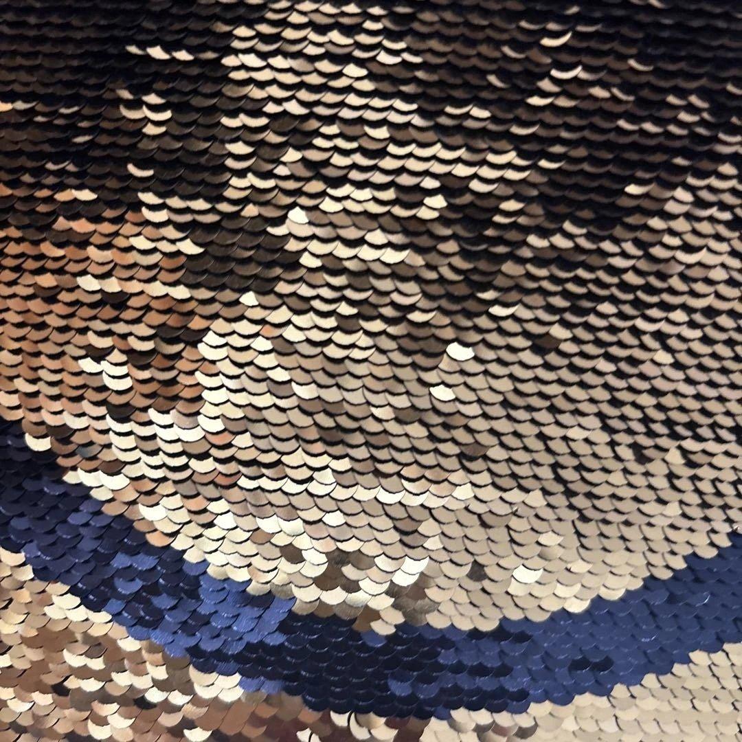 ３つセット　スマイリーフェイス リバーシブルクッション　スパンコール