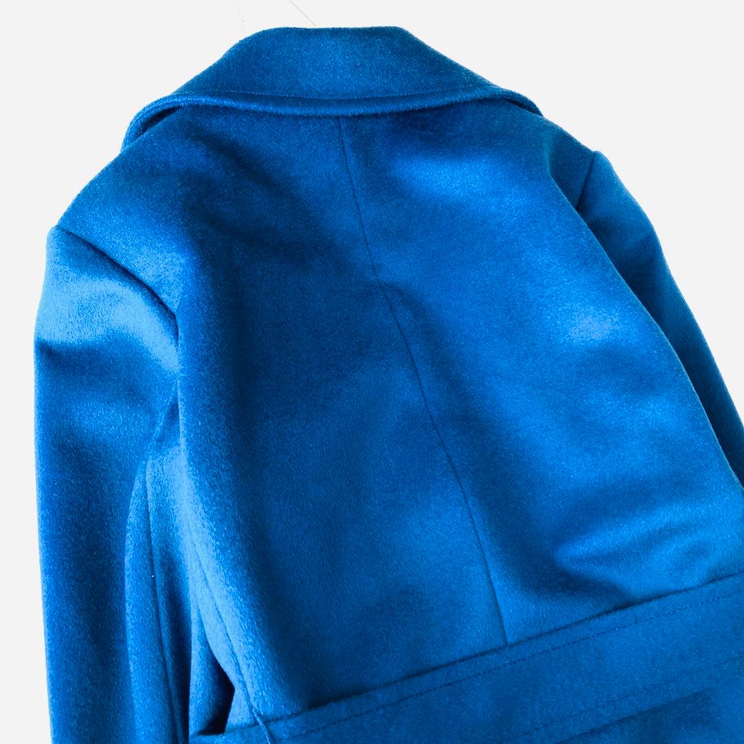 新品タグ付✨️マックスマーラ　ラナウェイ　ガウンコート　ベルテッド　ブルー　36