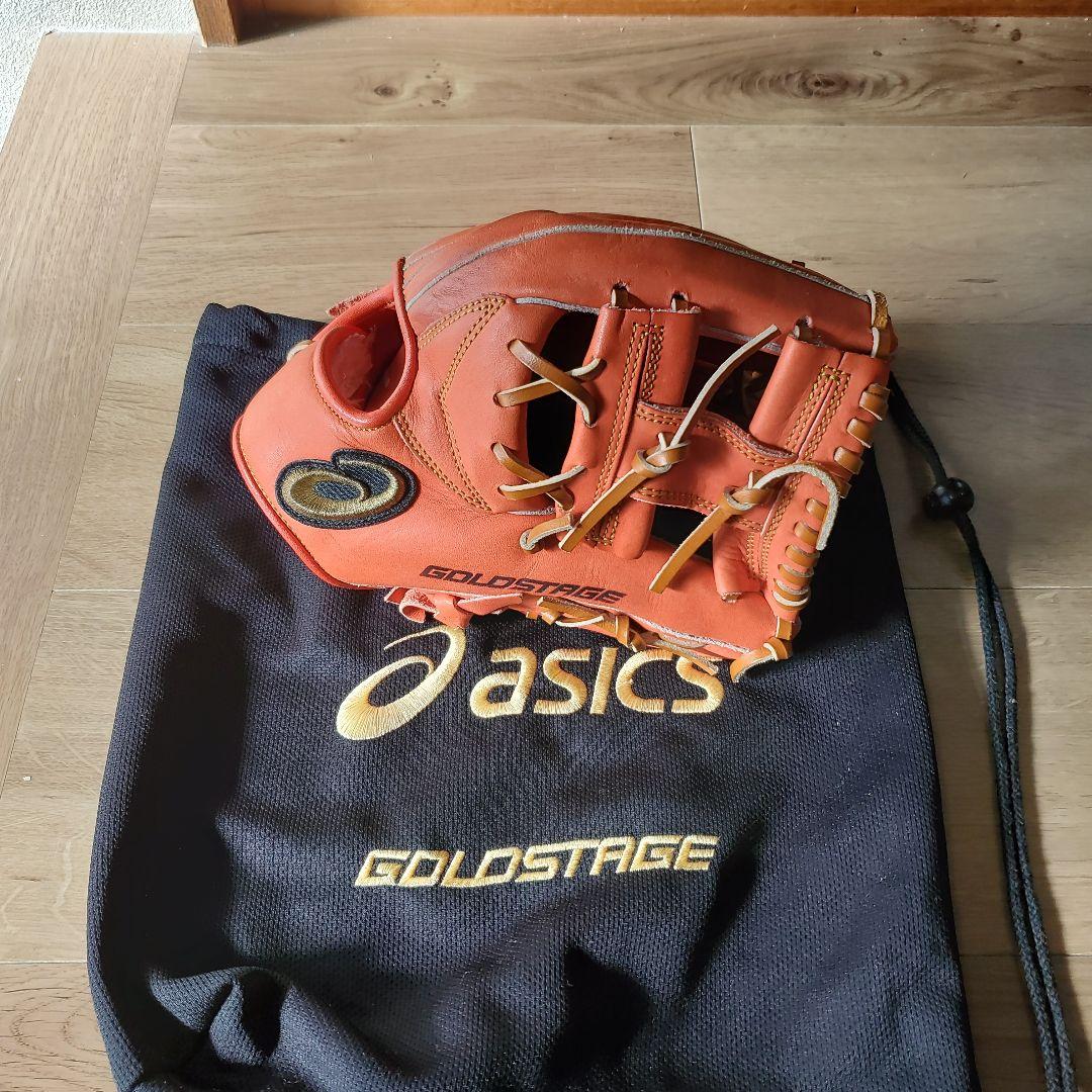 asics GOLDSTAGE 軟式グローブ オレンジ