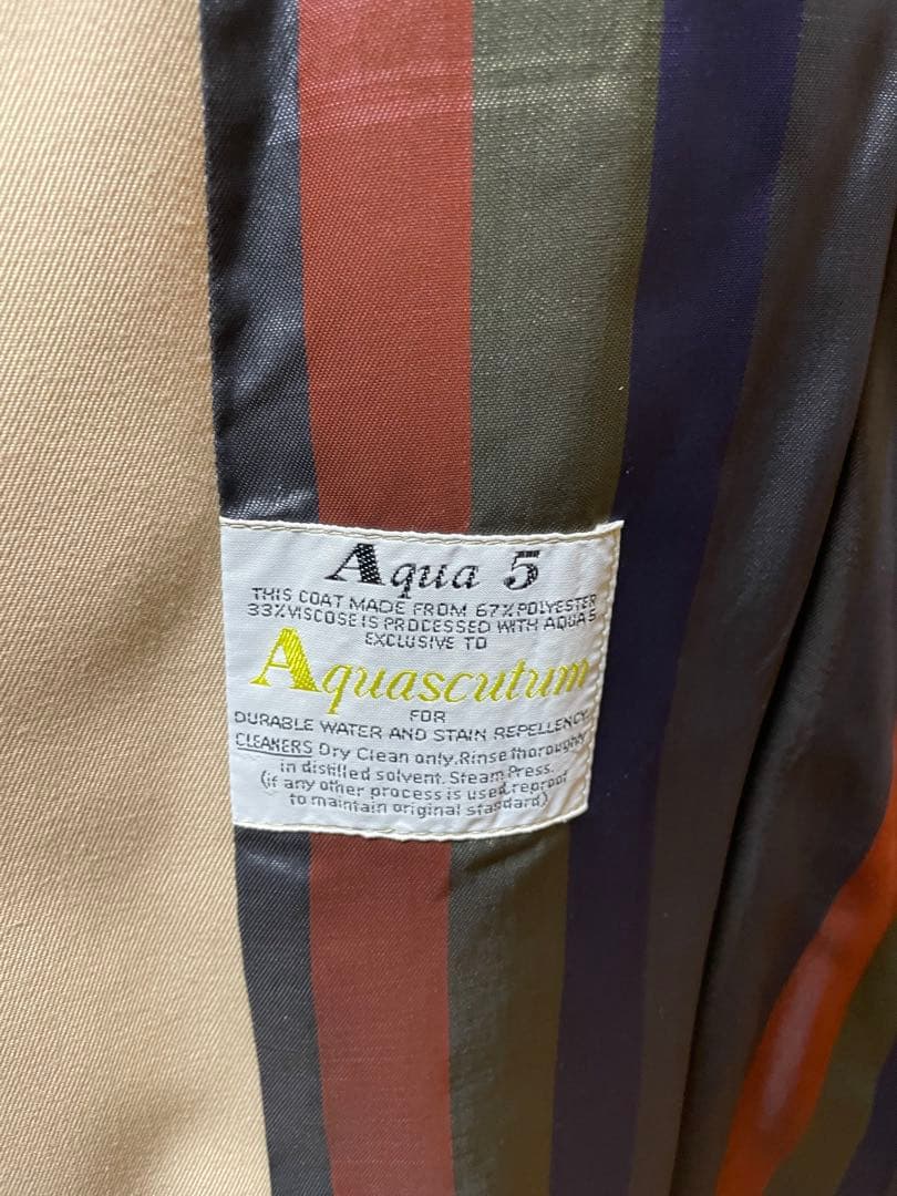 【レア！】Aquascutum アクアスキュータム　ベージュ トレンチコート