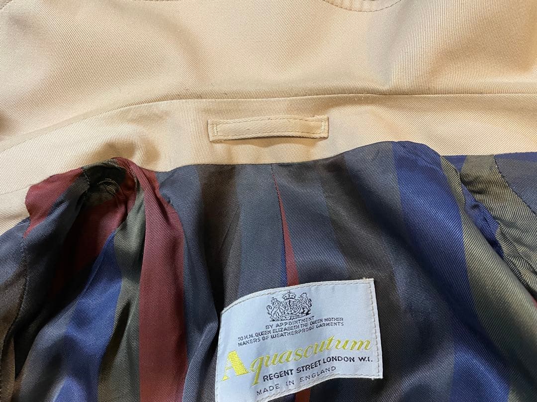 【レア！】Aquascutum アクアスキュータム　ベージュ トレンチコート