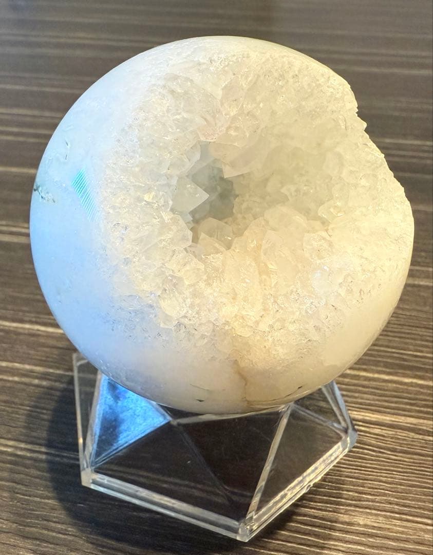 高品質♡ モスアゲート 笑口 スフィア 丸玉 ジオード 74mm 苔瑪瑙 天然石